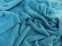 Double Sided Supersoft Cuddlesoft Velboa Fabric Material - TURQUOISE